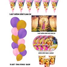 Rapunzel 16 Kişilik Doğum Günü Parti Malzemeleri Süsleri