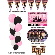 Black Pink 32 Kişilik Doğum Günü Parti Malzemeleri Süsleri