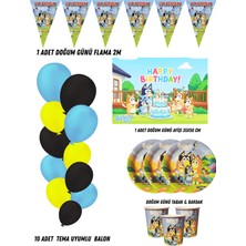 Bluey 40 Kişilik Doğum Günü Parti Malzemeleri Süsleri