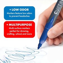 CINARSTORE 512511 Permanent Marker, Ince Uclu, Askili Paket 12'li