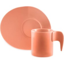 CINARSTORE Elefas Turuncu Tek Kişilik Fincan Takımı