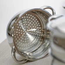 CINARSTORE Zeno 18/10 Paslanmaz Çelik Buharda Pişirici Süzgeç 28 cm