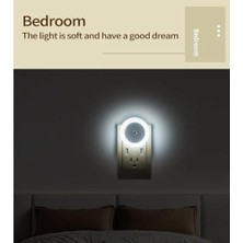 CINARSTORE Duvara Monte LED Gece Lambası, Alacakaranlık Sensörlü, 0.5W Duvar Fişli Gece Lambası, Koridor, Merdiven, Mutfak, Banyo Için, 6'lı Paket Yuvarlak Tasarım