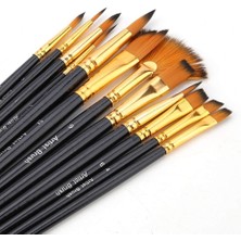 CINARSTORE 12 Parça Boya Fırçası Seti, Çocuklar, Yetişkinler, Yeni Başlayanlar ve Profesyonel Için Akrilik, Yağlı, ve Guaj Boyama