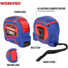 CINARSTORE WP261010 7,5MX25MM/25FT. Naylon Kaplama Sarı Çelik Şerit Metre