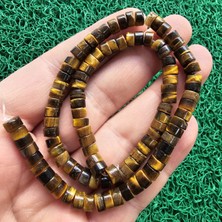 Rondela Kahve Kaplan Gözü Taşı 6 mm