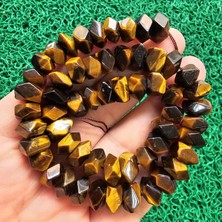 Dikdörtgen Kahve Kaplan Gözü Taşı 10 mm