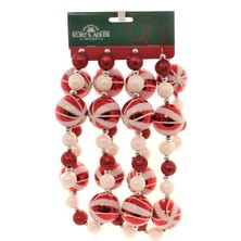 CINARSTORE Kurt S. Adler H9563 Çelenk, Kırmızı/beyaz