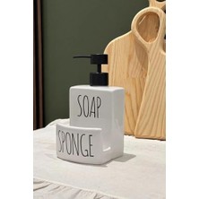 CINARSTORE Banyo Mutfak Sıvı Katı Sabunluk Beyaz