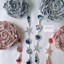 Deniz Kabukları Motifli Şerit Nakış Modeli | Nakış Aksesuar (Kırmızı)