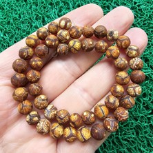 Kahve Küre Tibet Akik Taşı 8 mm