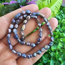 4x7 mm Ezik Doğal Siyah Inci