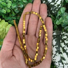 Küp Gold Hematit Taşı 4x4 mm