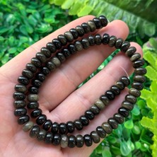 Rondela Gold Obsidyen Taşı 8x5 mm