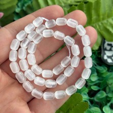 Silindir Beyaz Selenit Taşı 6x9 mm