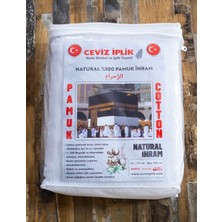 Denizli Ecotowel %100 Natural Pamuk Ihram Takımı 110X220 cm – Beyaz | Pvc Çantalı, 1250 Gr, Yumuşak Dokulu, Hac ve Umre Ibadetlerine Uygundur.