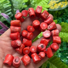 Yandan Delikli Silindir Mercan Taşı 12 mm