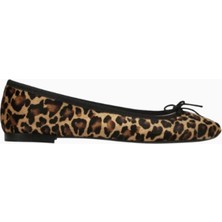 Repetto Cendrillon Balerin Ayakkabı, Leopar Pony Hair, Fiyonk Detaylı, Fransız Şıklığı