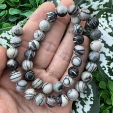 Küre Siyah-Gri Akik Taşı 10 mm