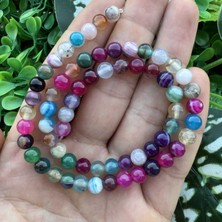 Küre Pembe-Yeşil Mix Akik Taşı 6mm