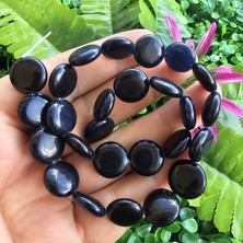 Koyu Safir Renkli Tablet Kuvars Taşı 15 mm