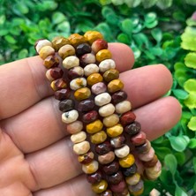 Faset Rondela Mokait Jasper Taşı 8x5 mm