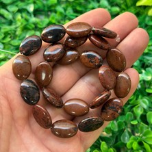 Oval Kırmızı Obsidyen Taşı 13X18 mm