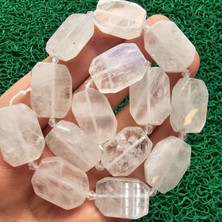 Dikdörtgen Kristal Kuvars Taşı 18X25 mm
