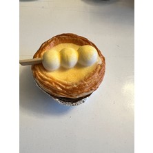 Airbrush Tattoo Magnetli Yapay Beyaz Çikolata Cup Cake Buz Dolabı Süsü ve Oyuncak