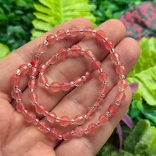 Elmas Kesim Gül Kuvars Taşı 6 mm