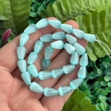 Damla Turkuaz Selenit Taşı 8X13 mm