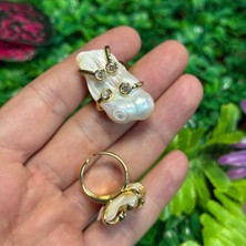 Şekilsiz Sakız Doğal Inci Yüzük