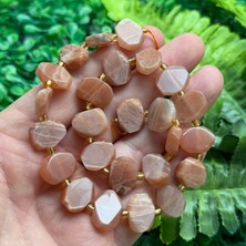Elmas Kesimli Dikdörtgen Güneş Taşı 16X12 mm
