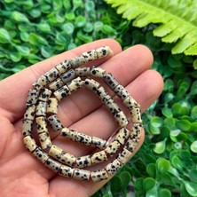 Silindir Dalmaçya Jasper Taşı 6x8 mm