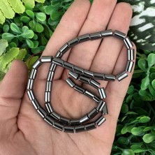 Silindir Füme Hematit Taşı 6X8MM