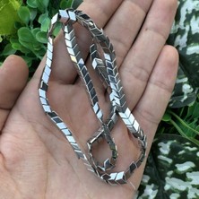 Balık Sırtı Gümüş Hematit Taşı 6x2 mm