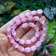 Silindir Pembe Selenit Taşı 8X12 mm