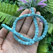 Küp Koyu Turkuaz Taşı 6 mm