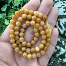 Küre Koyu Sarı Karnelyan Akik Taşı 6 mm