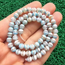 Turkuaz Faset Küre Tibet Akik Taşı 6 mm