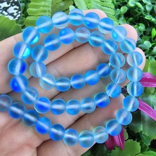 Küre Buzlu Mavi Termal Kuvars Taşı 8 mm