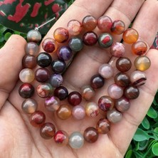 Küre Mürdüm Mix Akik Taşı 8 mm