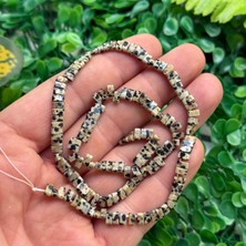 Tila Çif Delikli Dalmaçya Jasper Taşı 5x2 mm