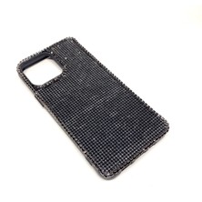 Oto Aksesuarcım iPhone 13 6.1\" Uyumlu Kristal Taşlı Siyah Telefon Kılıfı Siyah Taşlı