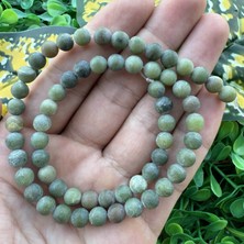 Mat Küre Yeşil Akik Taşı 6mm