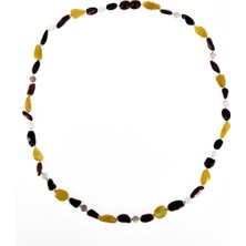 Yetişkin Amorf Mix Kehribar Kolye