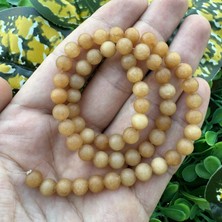 Mat Küre Sarı Akik Taşı 6mm