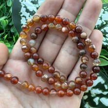 Küre Kızıl Kahverengi Akik Taşı 6mm