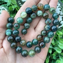 Küre Koyu Yeşil Akik Taşı 10 mm