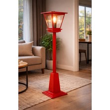 Mavi Trend Dekoratif Sokak Lambası, Bahçe Lambası Ev Dekoru, Kırmızı Sokak Lambası Model, Gece Lambası – 160 cm Büyük Boy – Özel Üretim